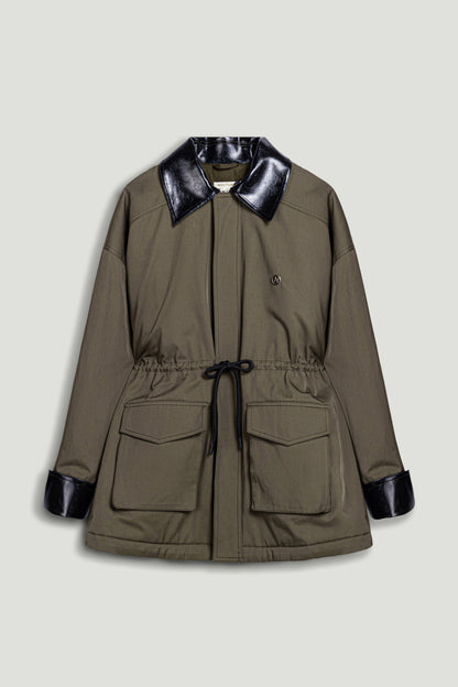 Contrast Collar Utility Jacket