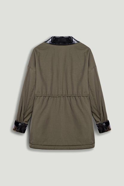 Contrast Collar Utility Jacket