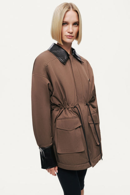 Contrast Collar Utility Jacket