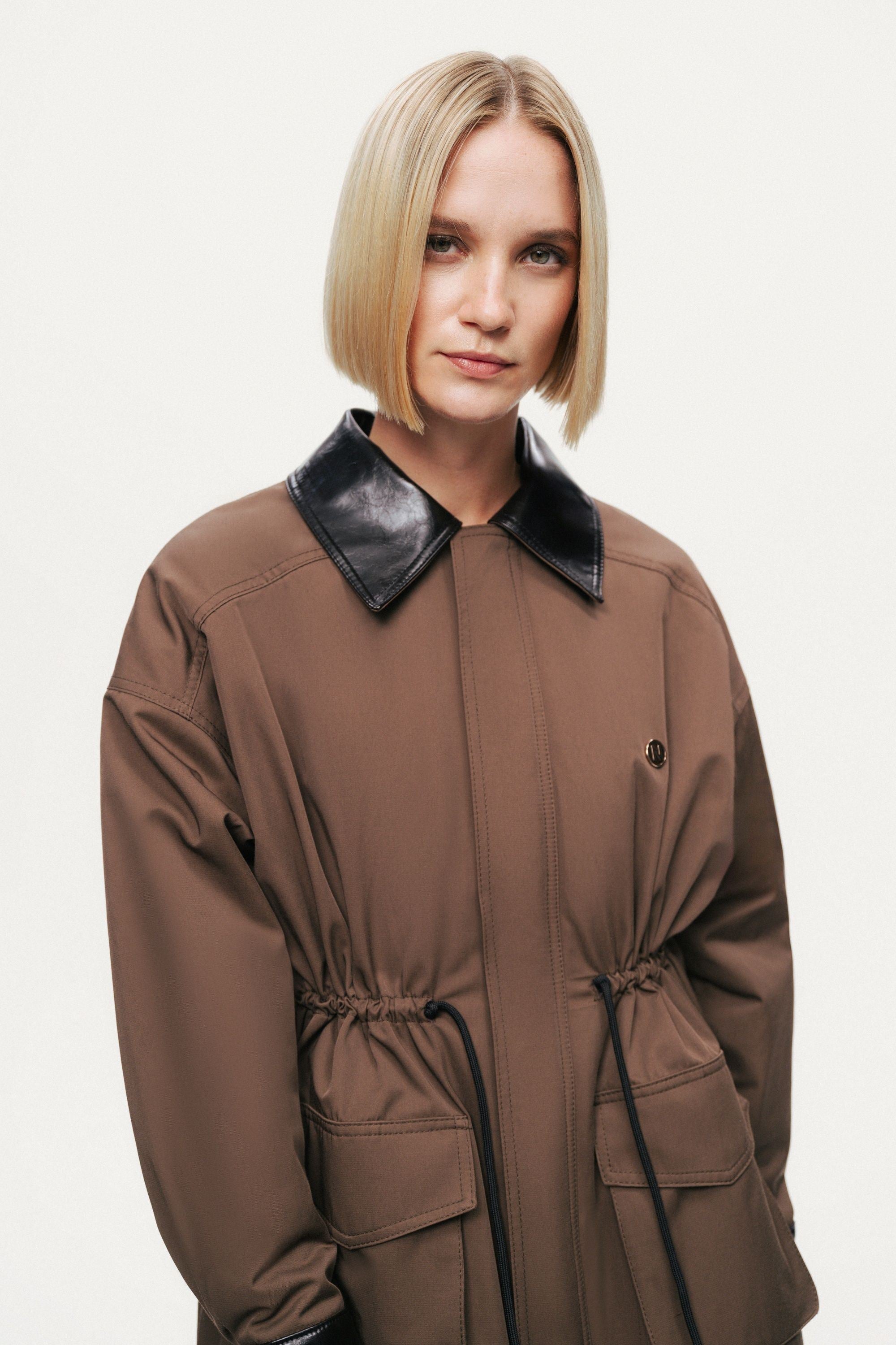 Contrast Collar Utility Jacket