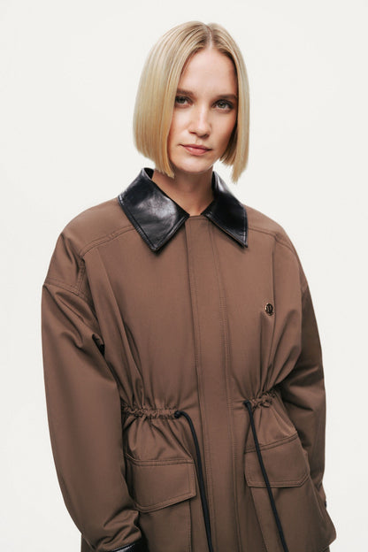 Contrast Collar Utility Jacket