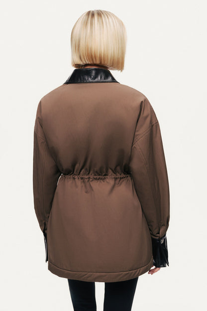 Contrast Collar Utility Jacket