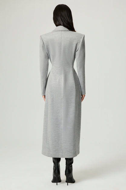 Structured Double-Breasted Maxi Coat