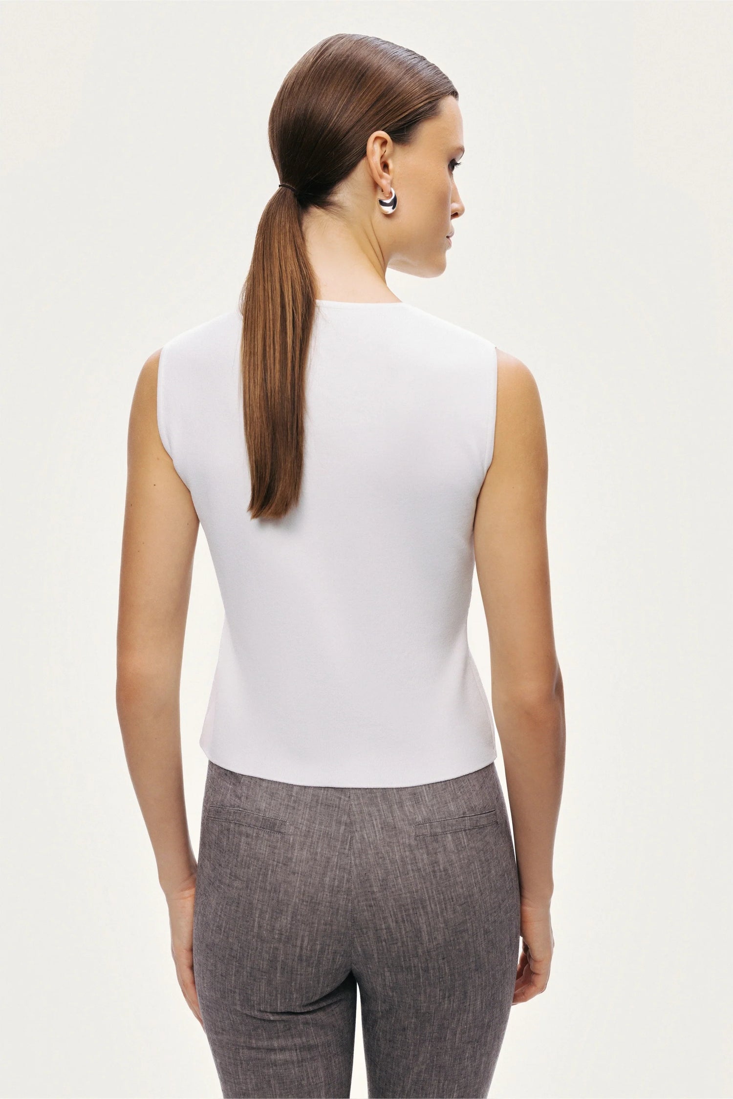 Embellished Sleeveless Knit Top