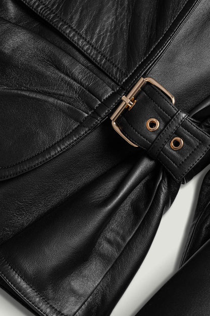 Leather Wrap Jacket