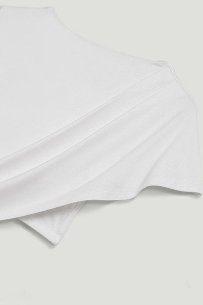 Asymmetric Tie-Front Crop Top