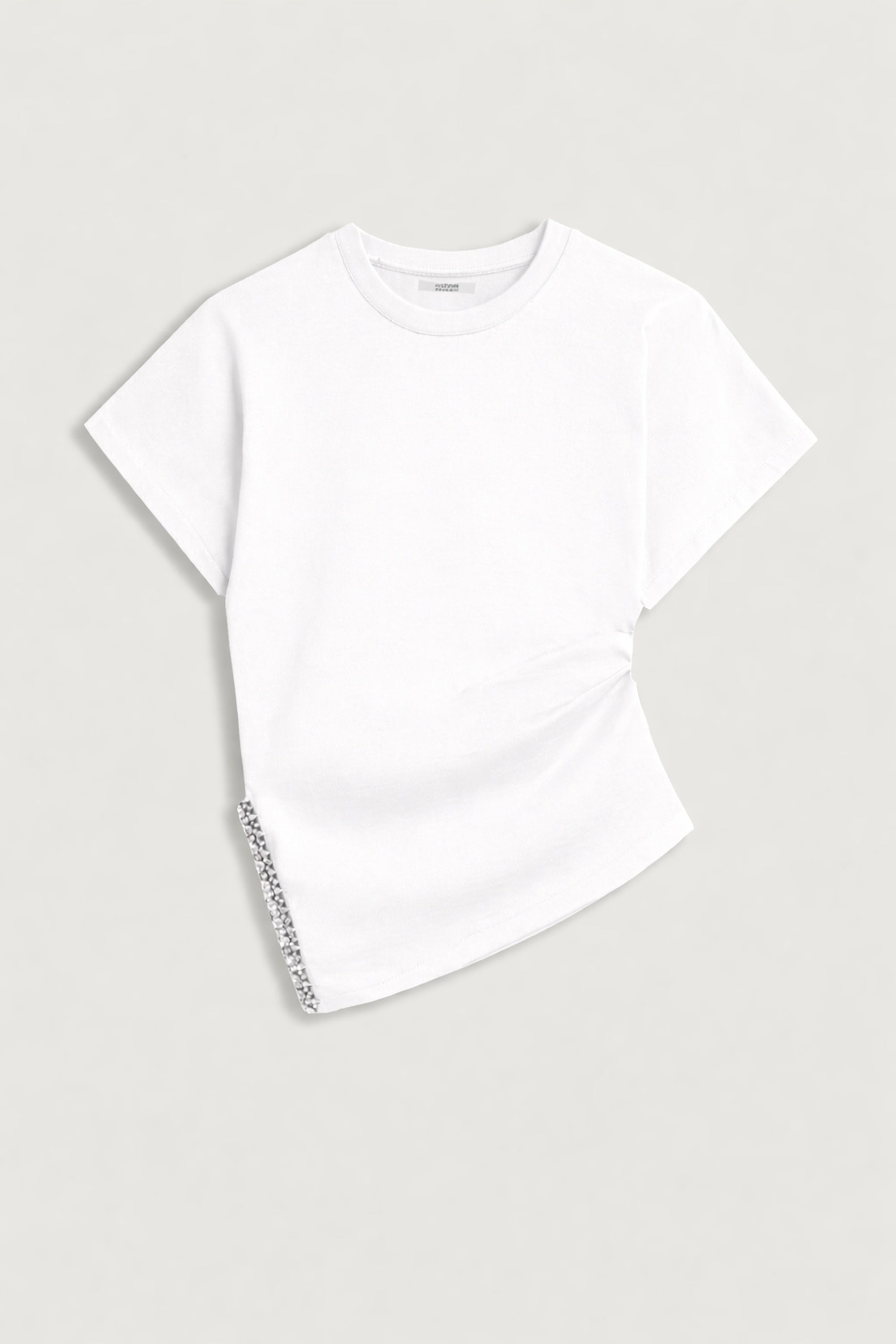 Embellished Asymmetric T-Shirt