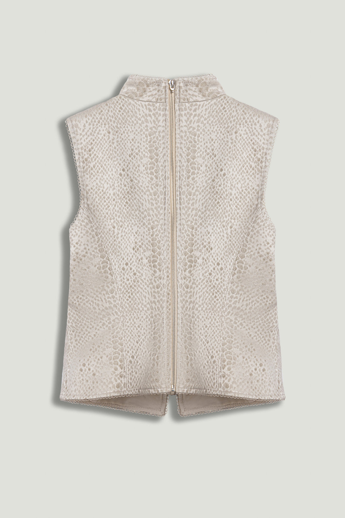 Braid-Trim Bustier Top with Built-In Bra