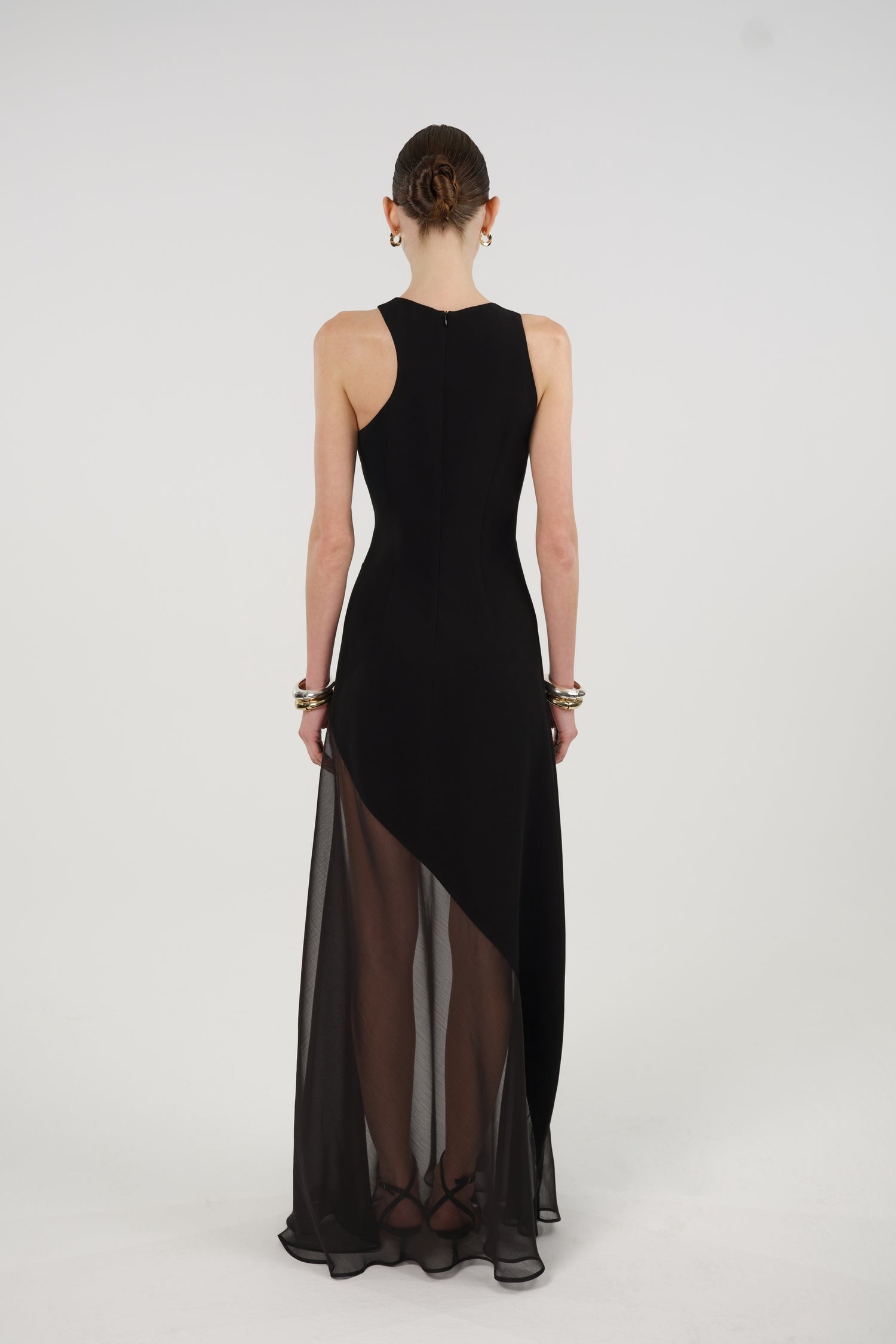 Sheer Detail Maxi Dress