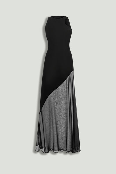 Sheer Detail Maxi Dress – Nocturne