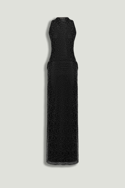 Stone-Embellished Maxi Dress