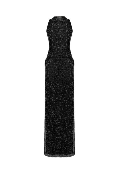 Stone-Embellished Maxi Dress