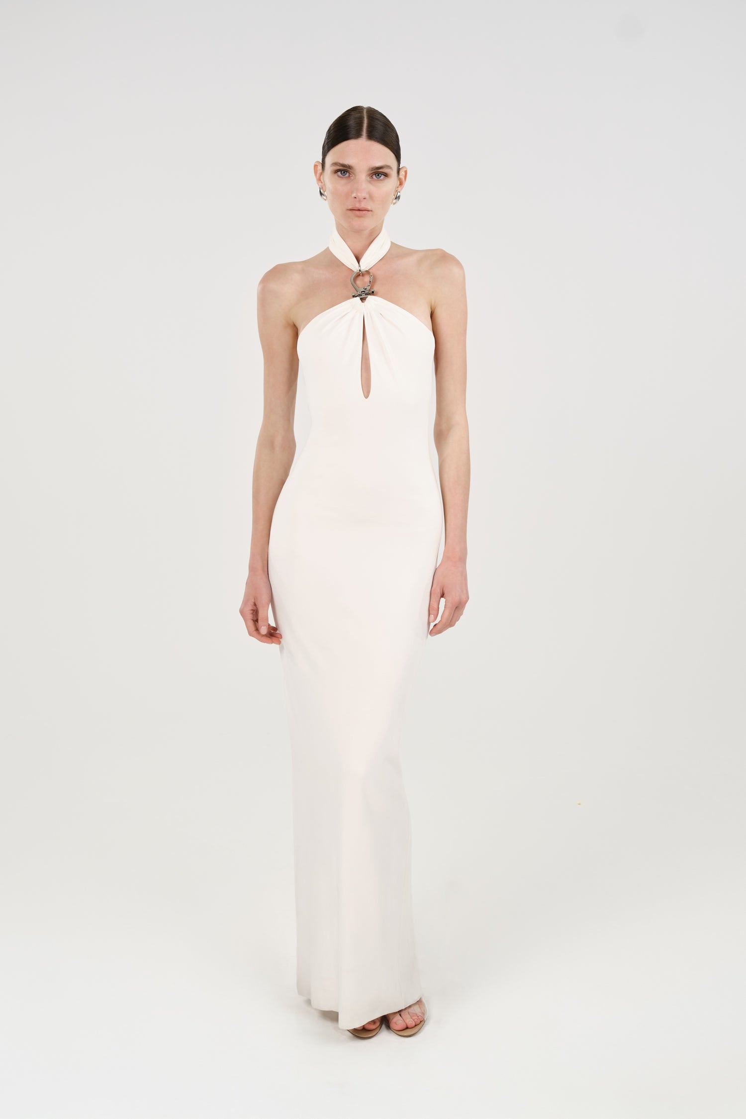 Cut-Out Detail Embellished Maxi Dress