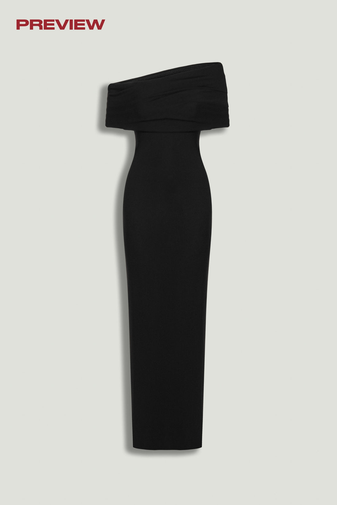 Asymmetric Off-Shoulder Draped Maxi Dress