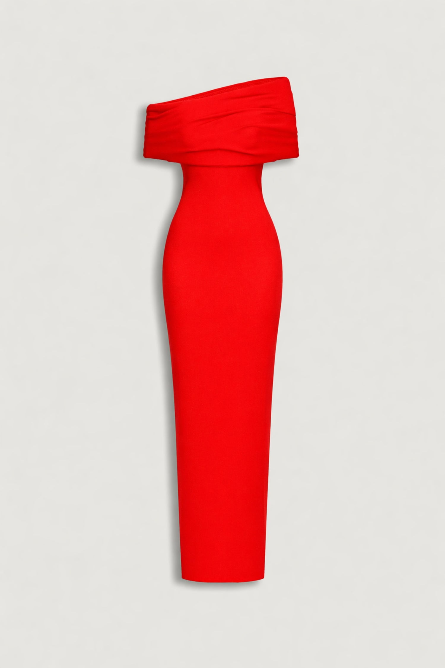 Asymmetric Strapless Maxi Dress