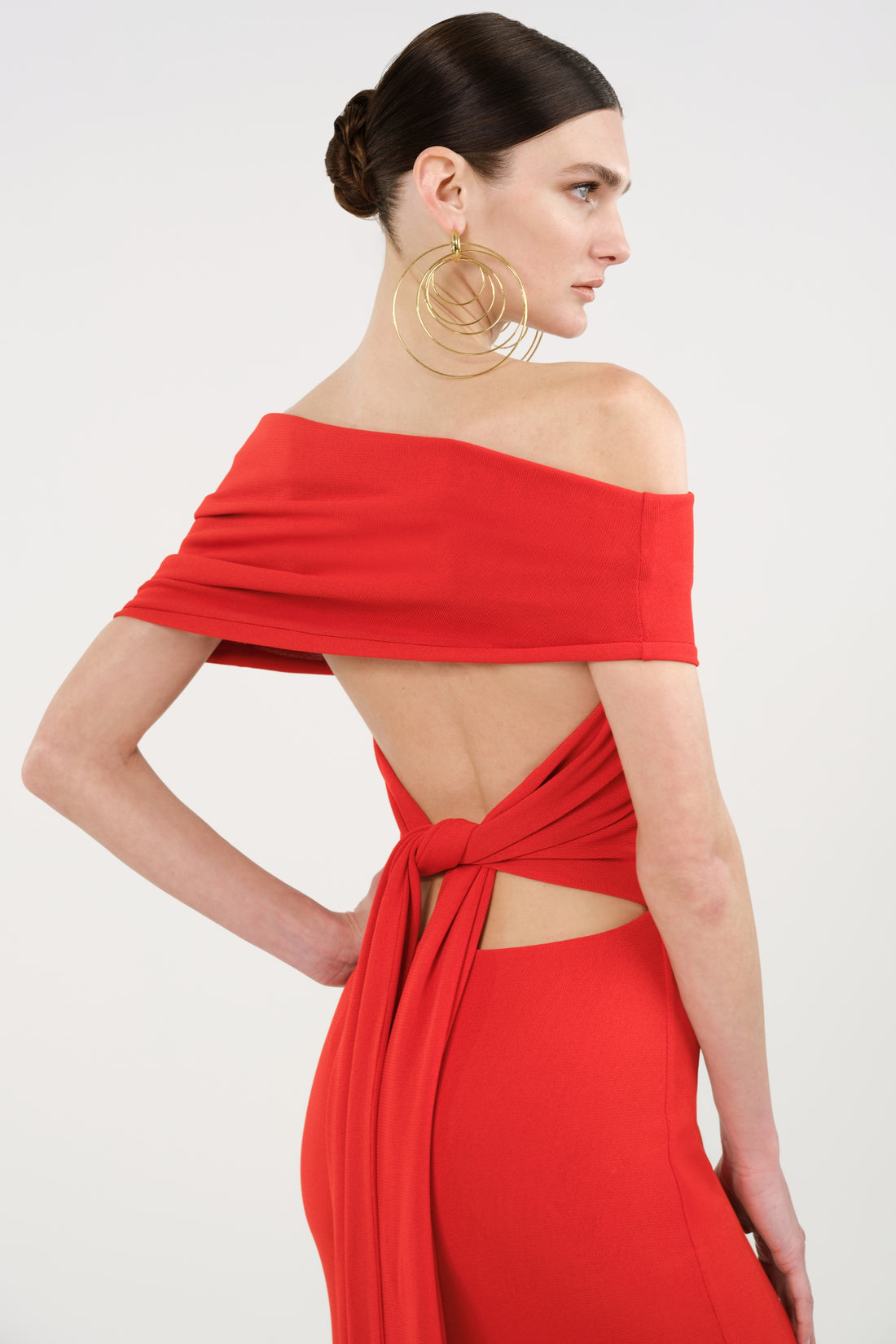 Asymmetric Strapless Maxi Dress