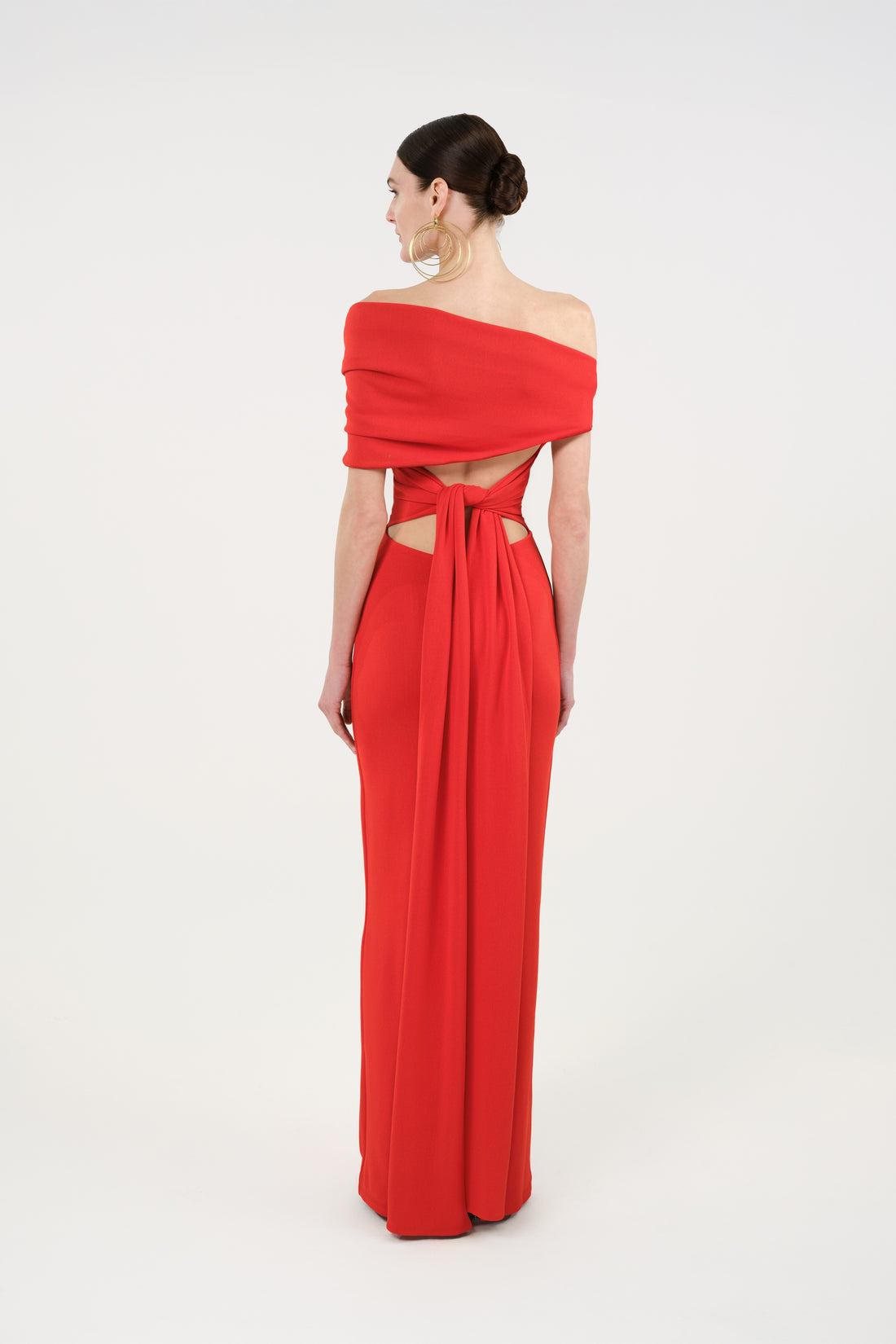 Asymmetric Strapless Maxi Dress