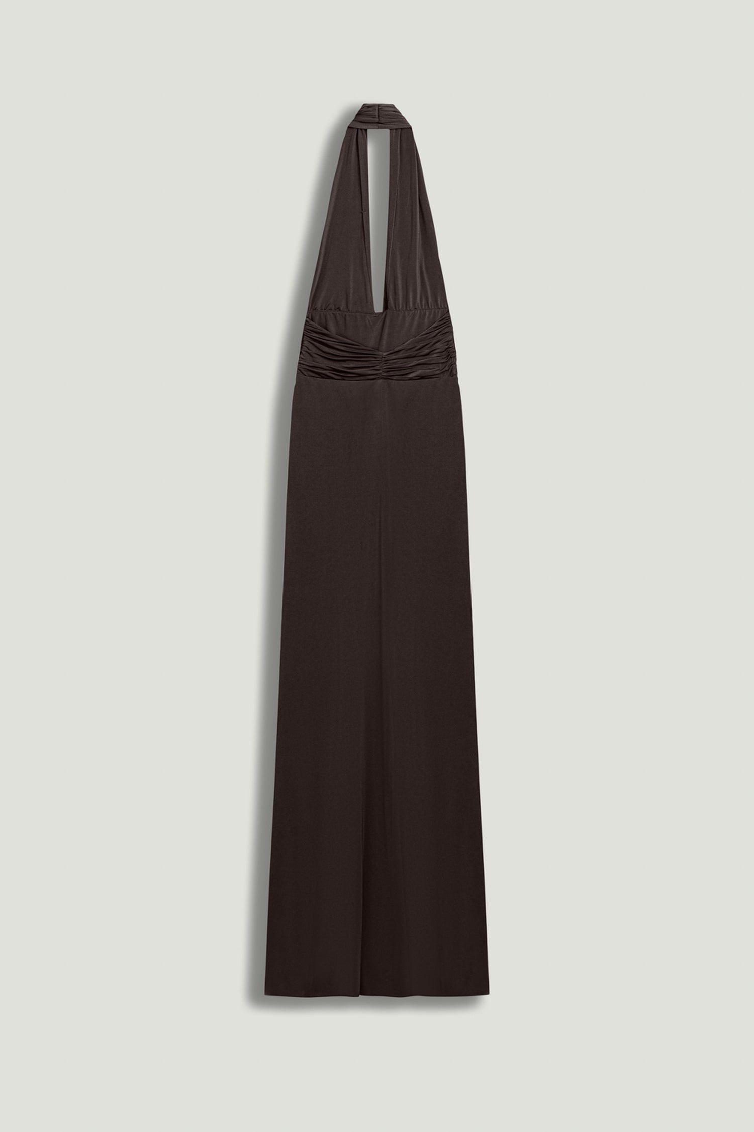 Draped Halter Neck Maxi Dress