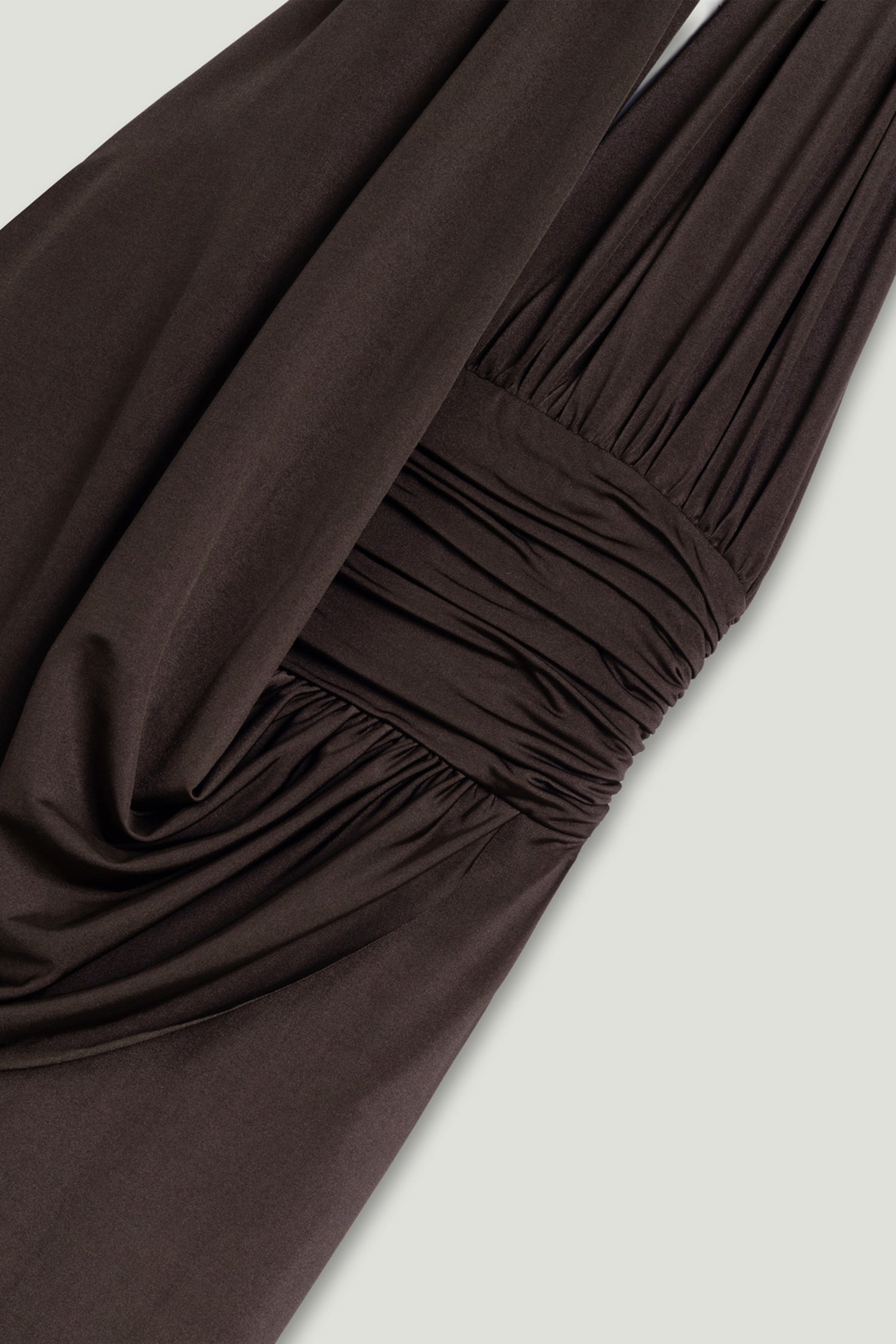 Draped Halter Neck Maxi Dress