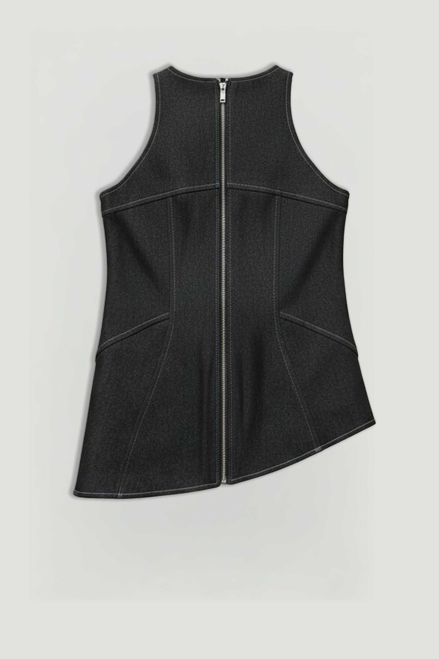 Halter Neck Denim Bustier Top