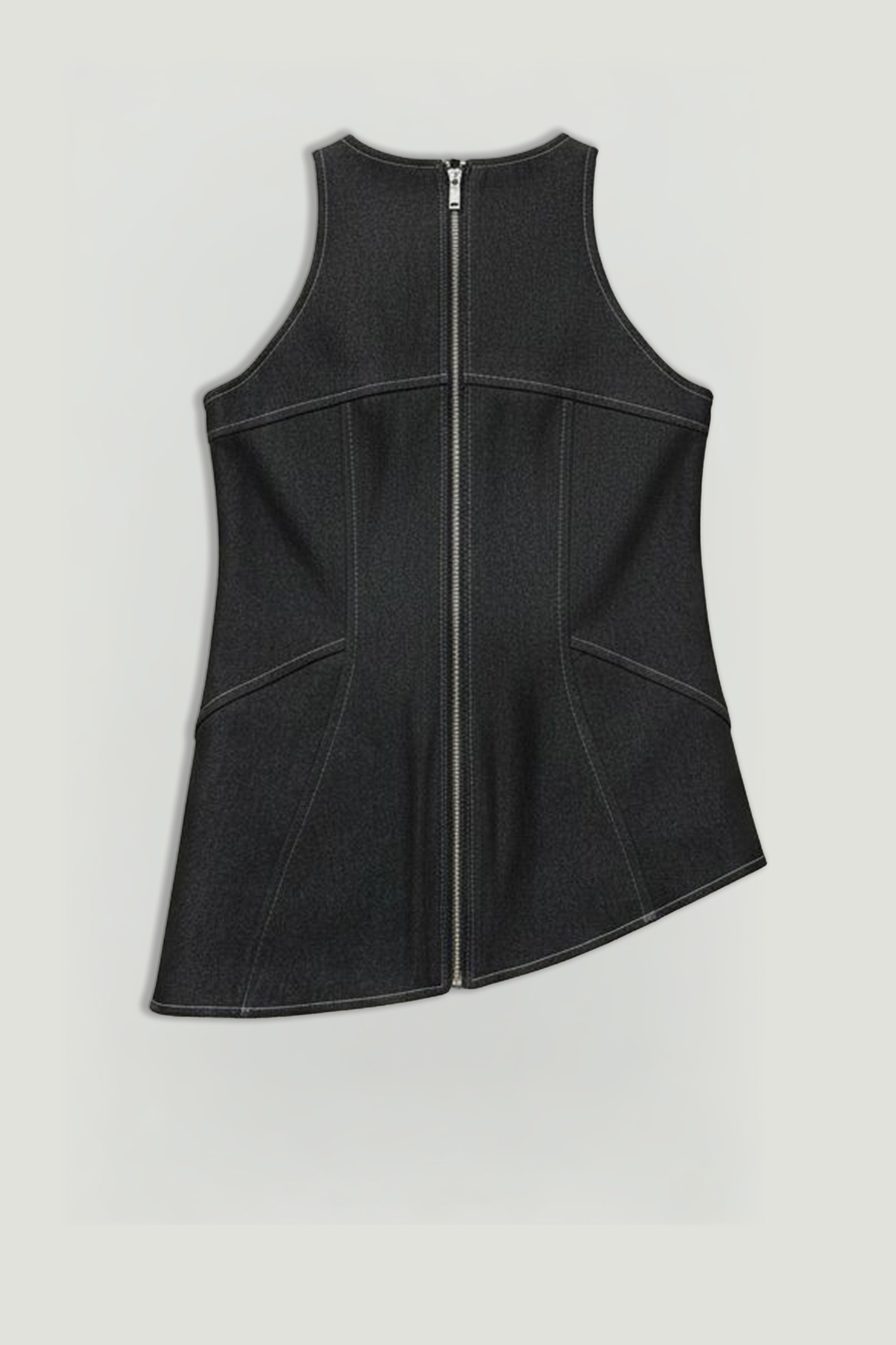 Halter Neck Denim Bustier Top