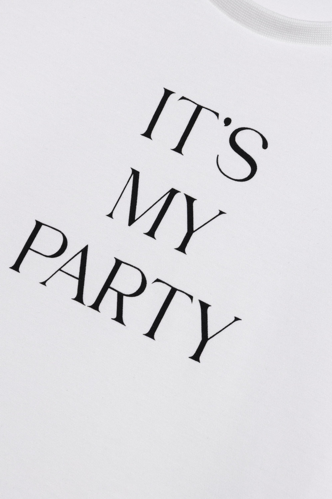Crew Neck Cropped Slogan T-Shirt