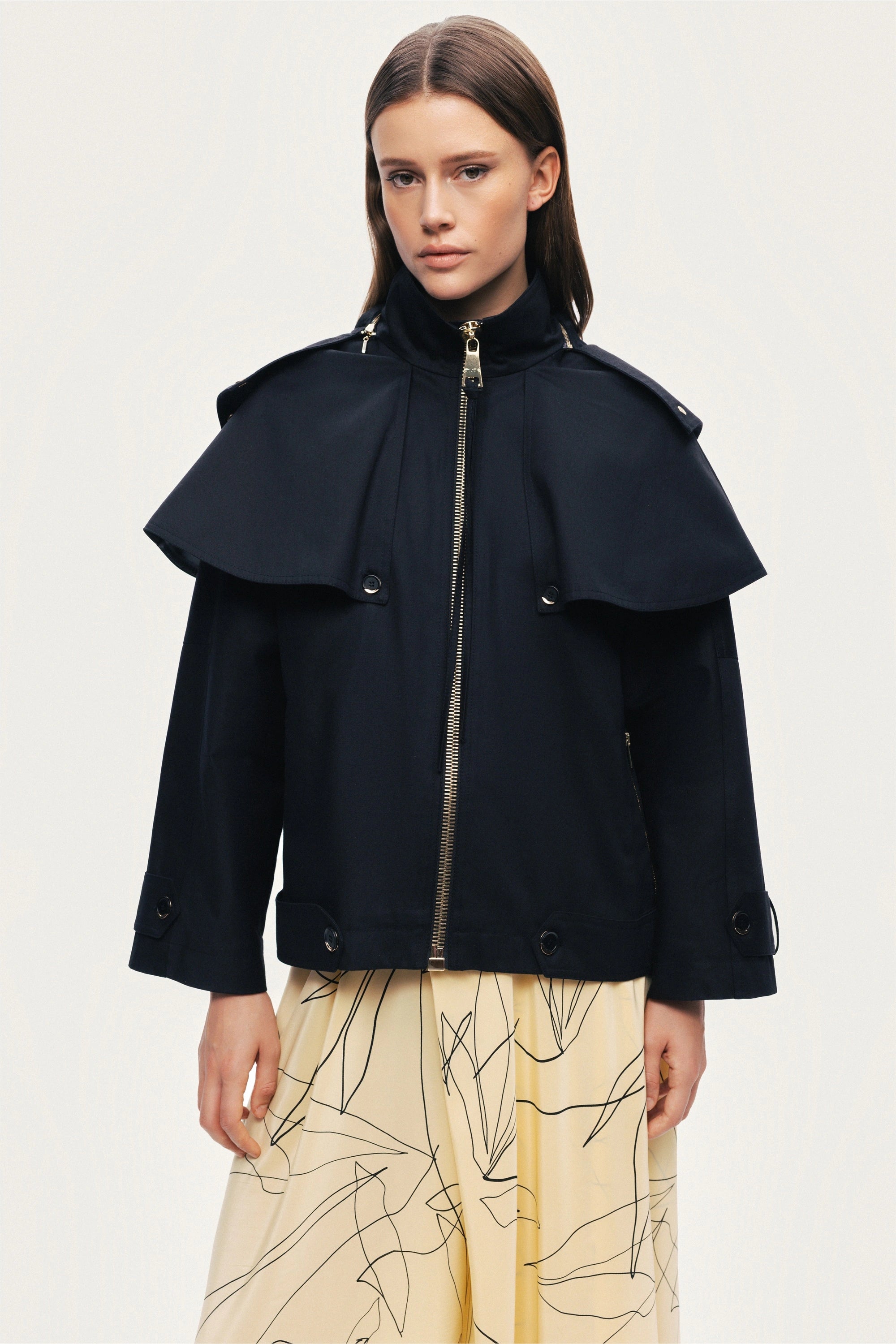 Hooded Short Trench Jacket