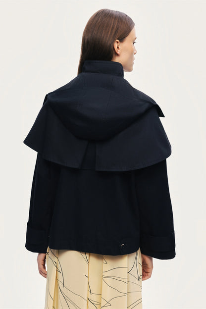 Hooded Short Trench Jacket