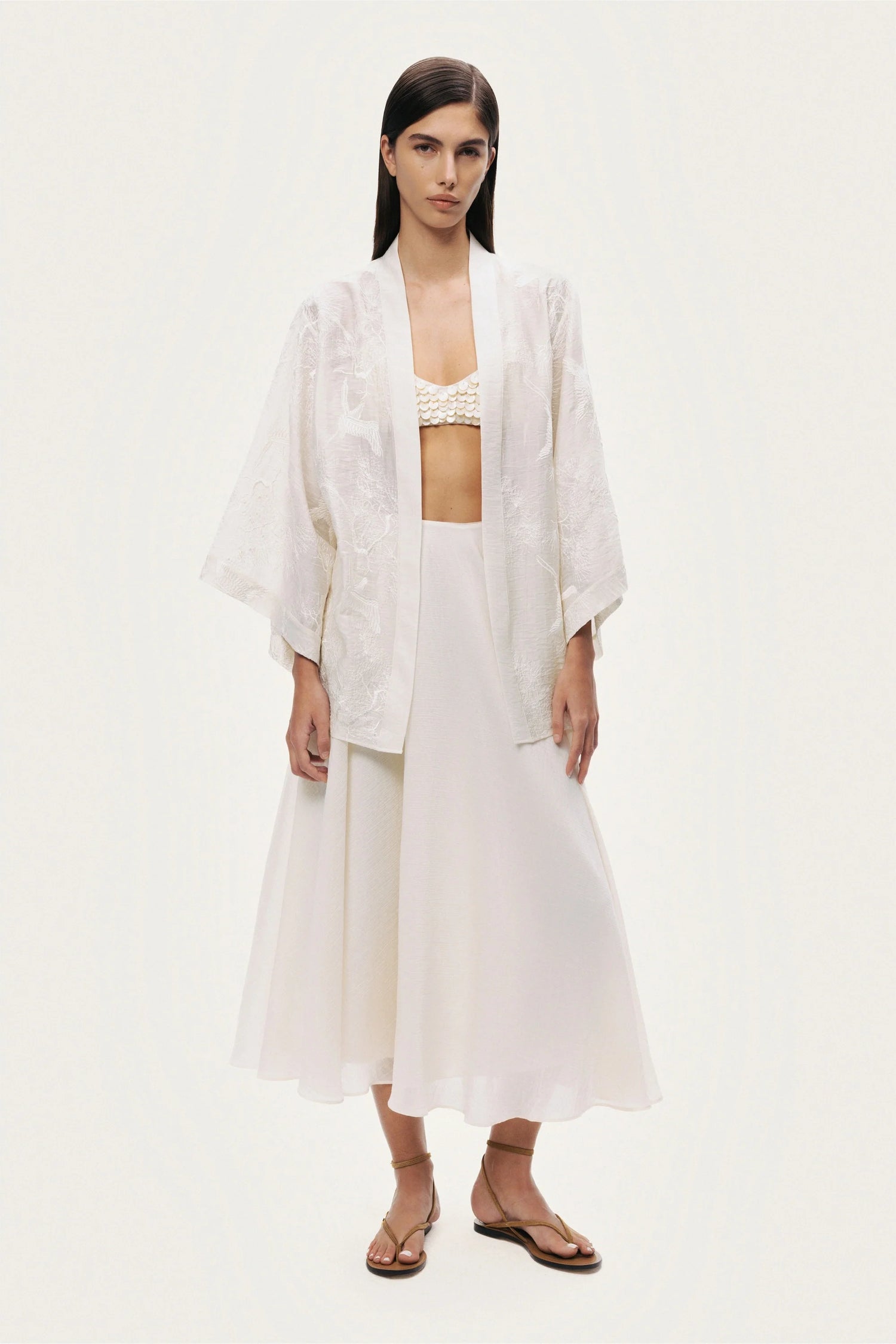Textured Jacquard Kimono