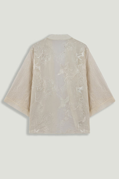 Textured Jacquard Kimono