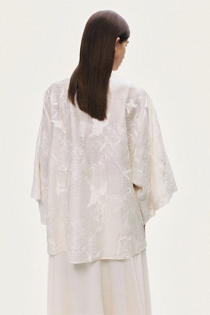 Textured Jacquard Kimono