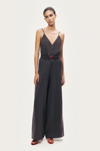 V-Neck Spaghetti Strap Jumpsuit
