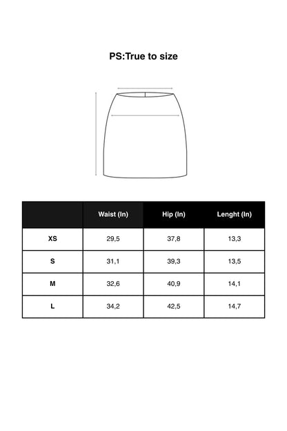 Button Detail Linen Blend Skort
