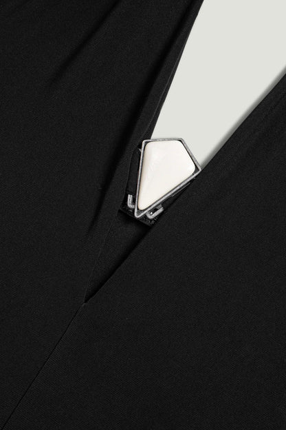 Halter Deep V Blouse