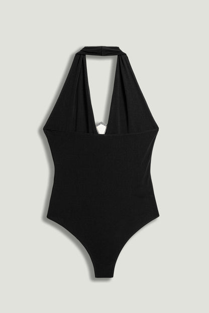 Halter Deep V Blouse