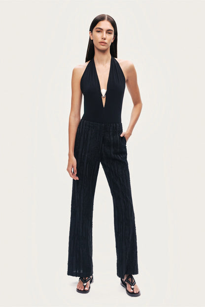 Halter Deep V Blouse