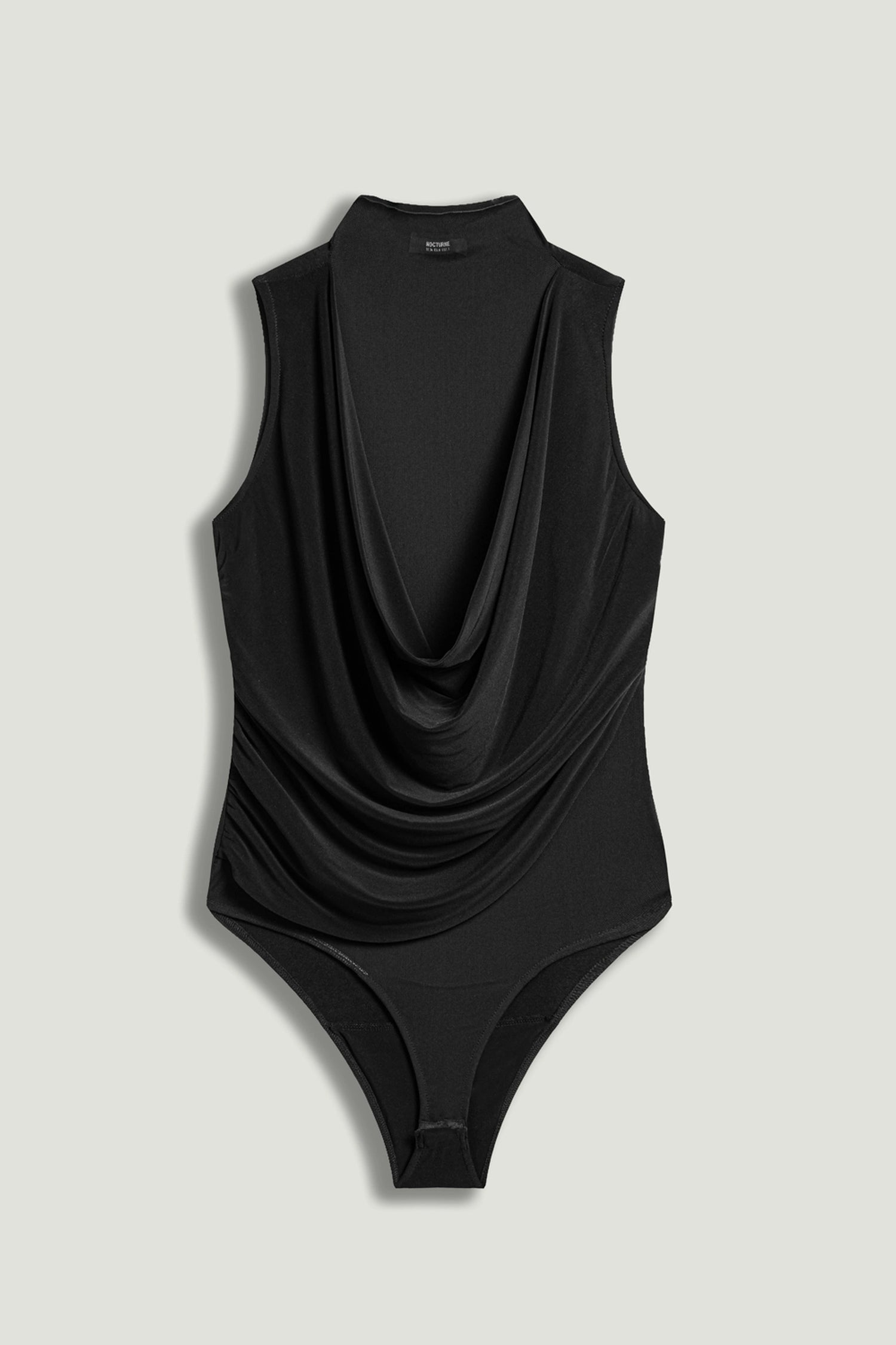 Draped Mesh-Panel Bodysuit