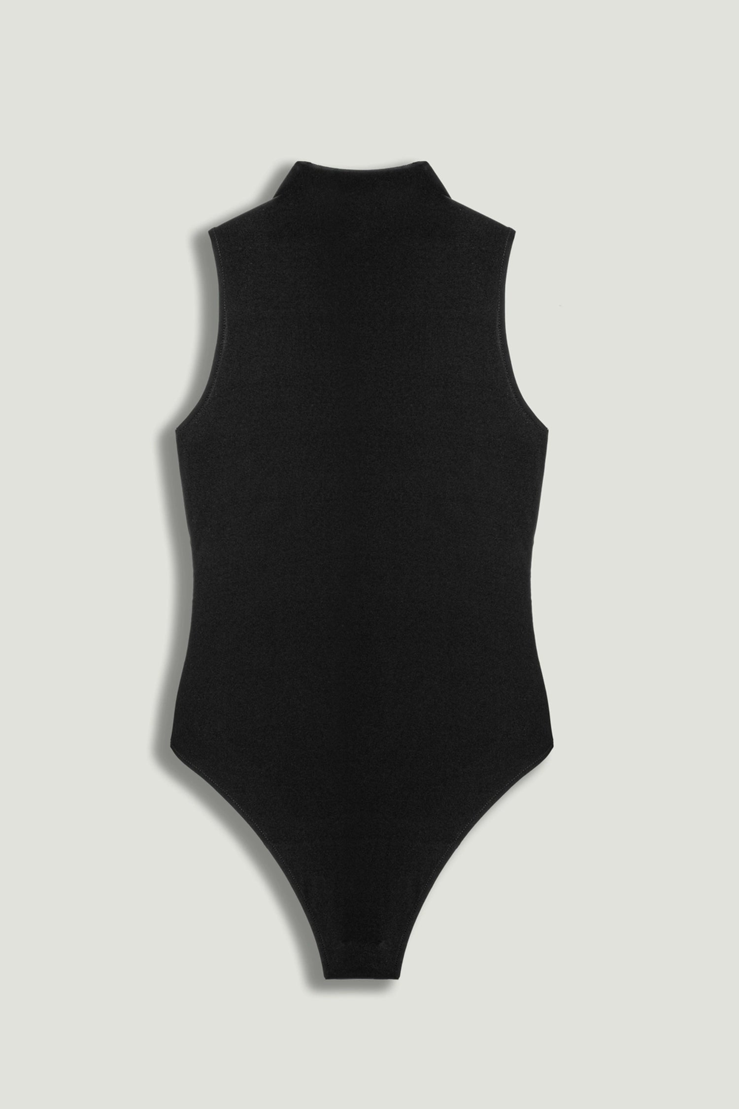 Draped Mesh-Panel Bodysuit