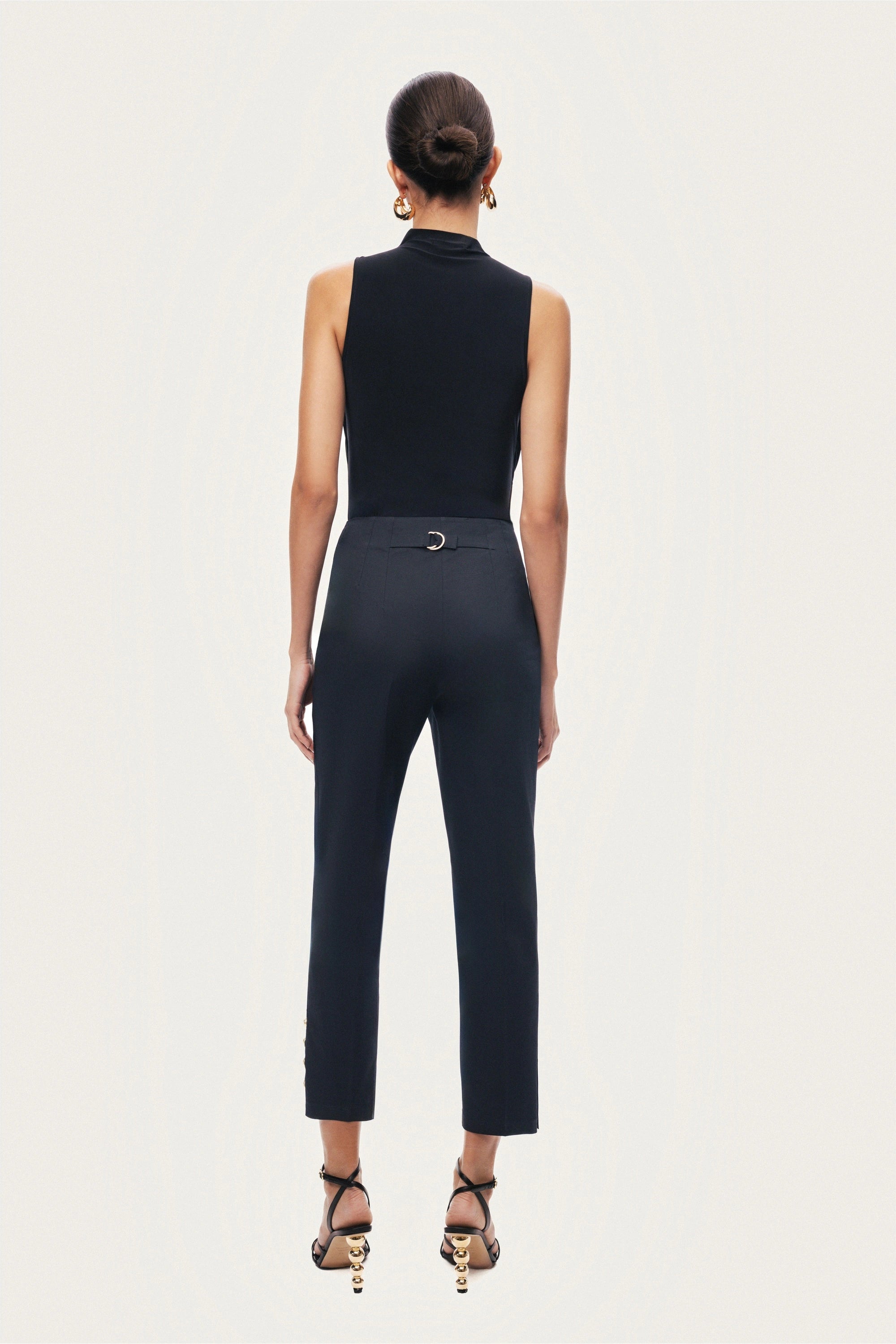 Draped Mesh-Panel Bodysuit