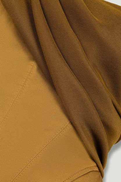 One-Shoulder Draped Gabardine Bustier