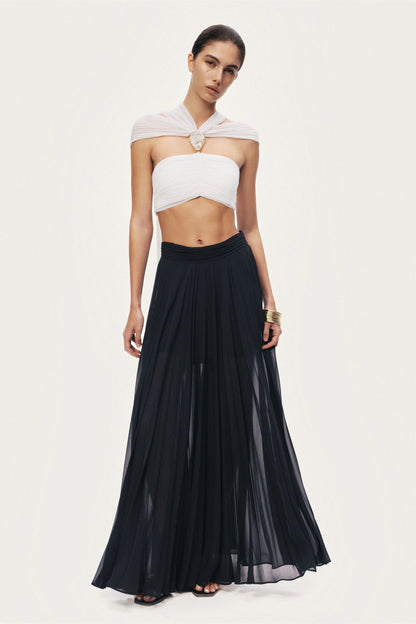 Strapless Draped Bustier Top