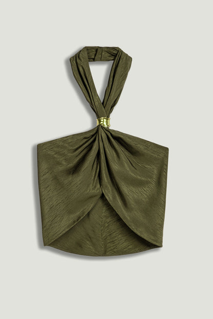 Twist Halter Neck Bustier