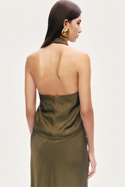 Twist Halter Neck Bustier