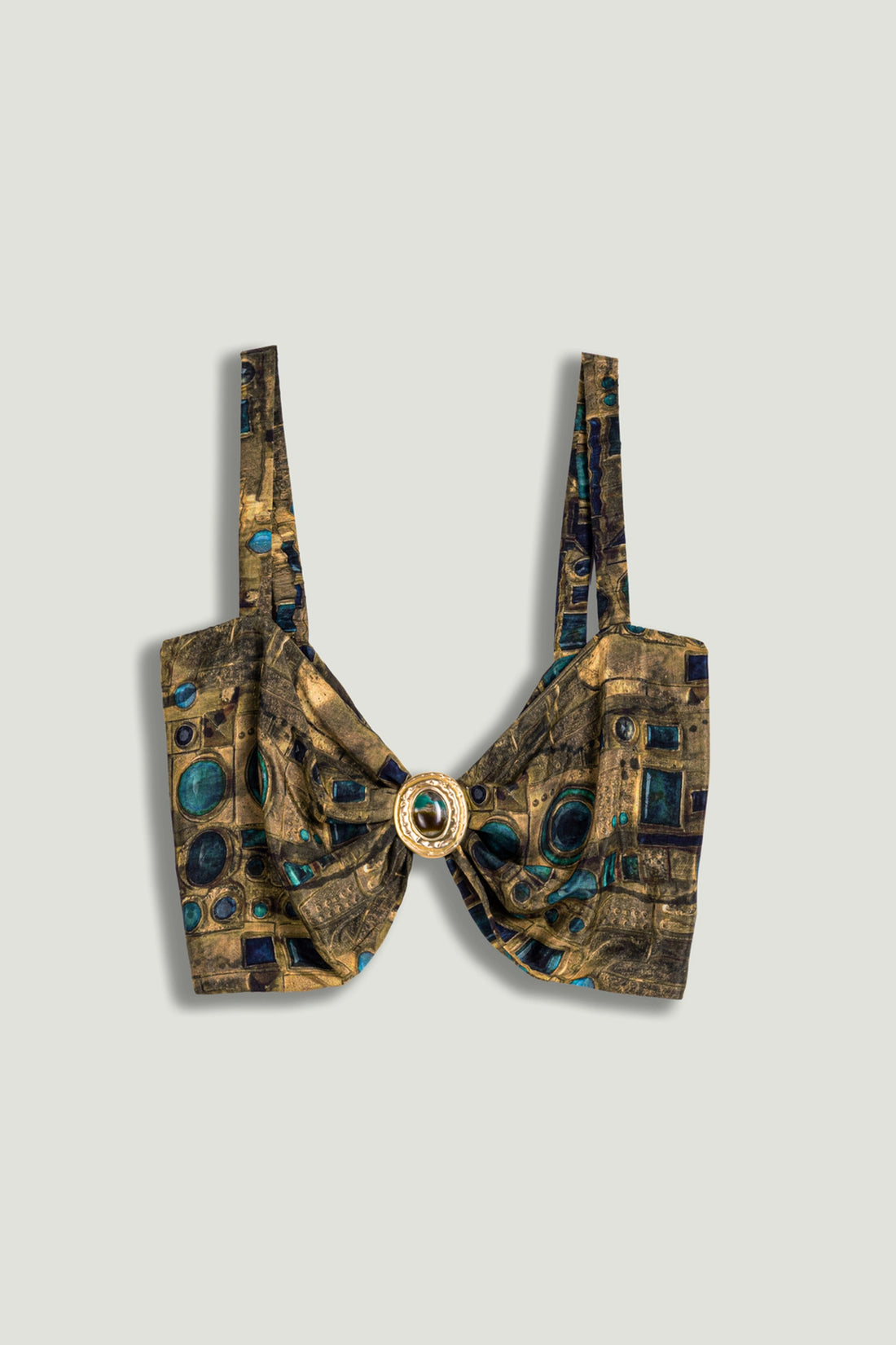 Printed Ring Detail Crop Top