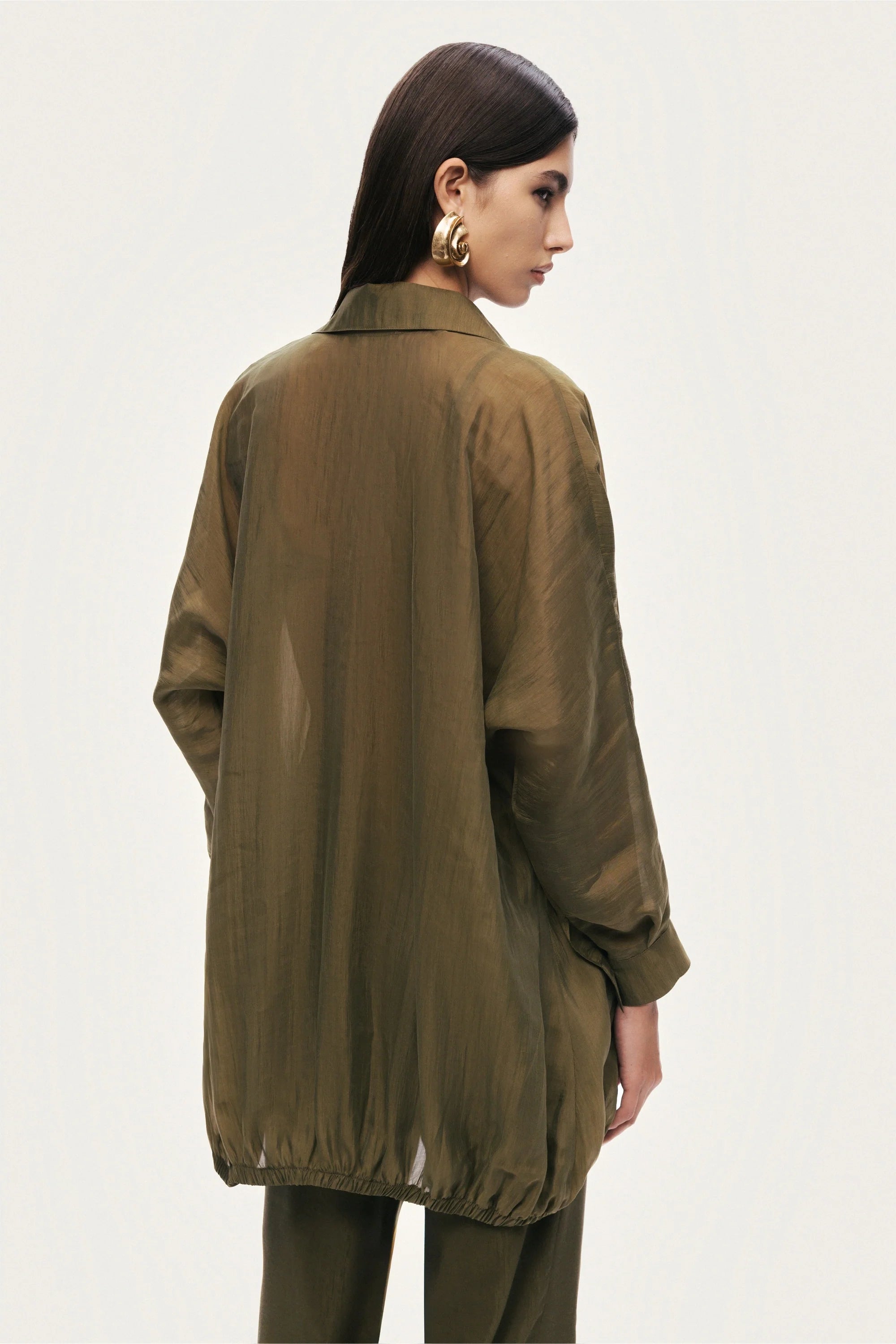Fluid Open-Front Shirt