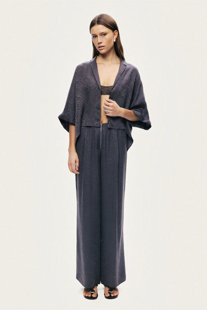 Relaxed Short-Sleeve Textured Shirt