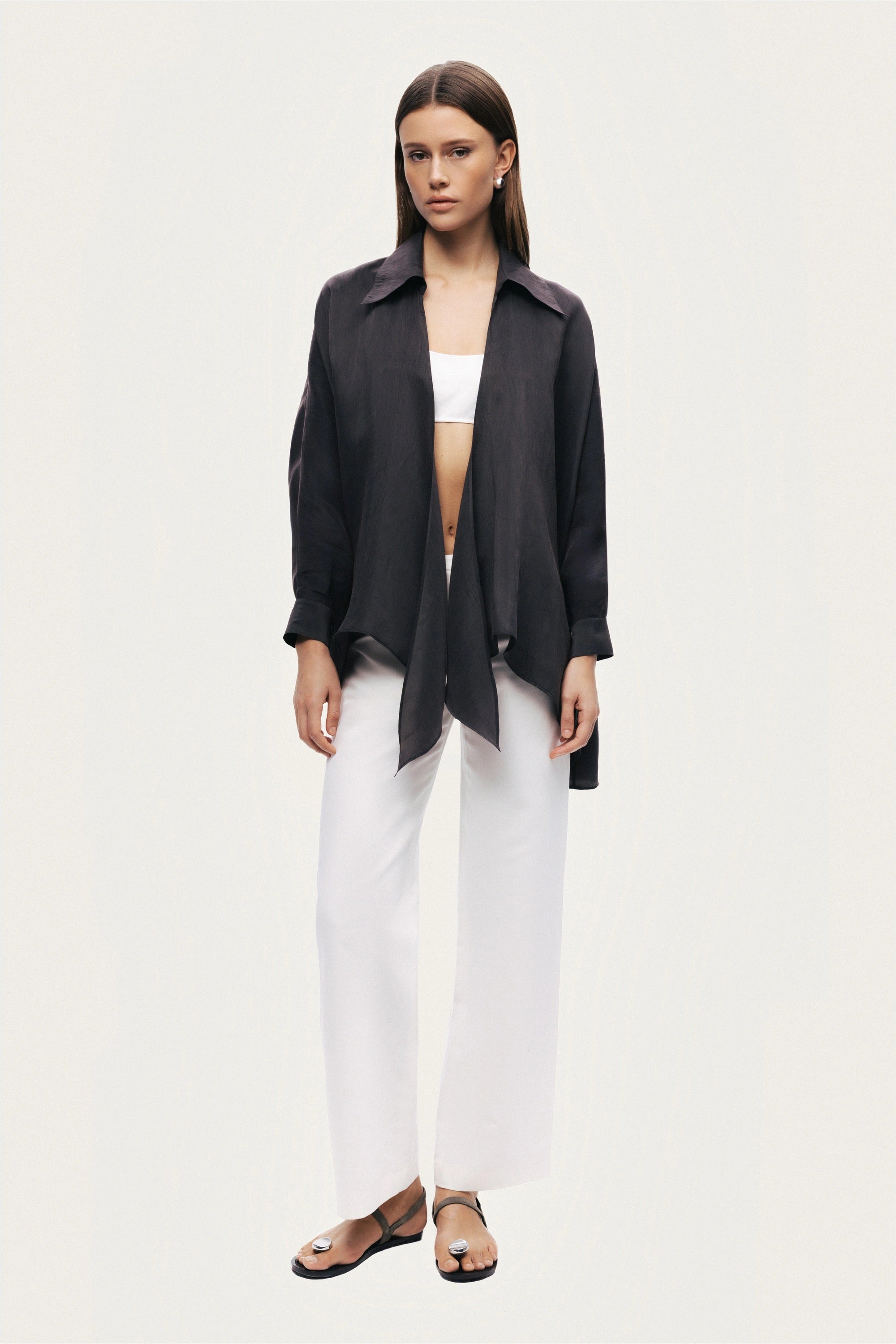 Front-Tie Longline Shirt