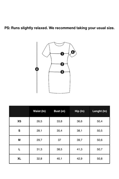 High-Neck Button-Detail Midi Dress