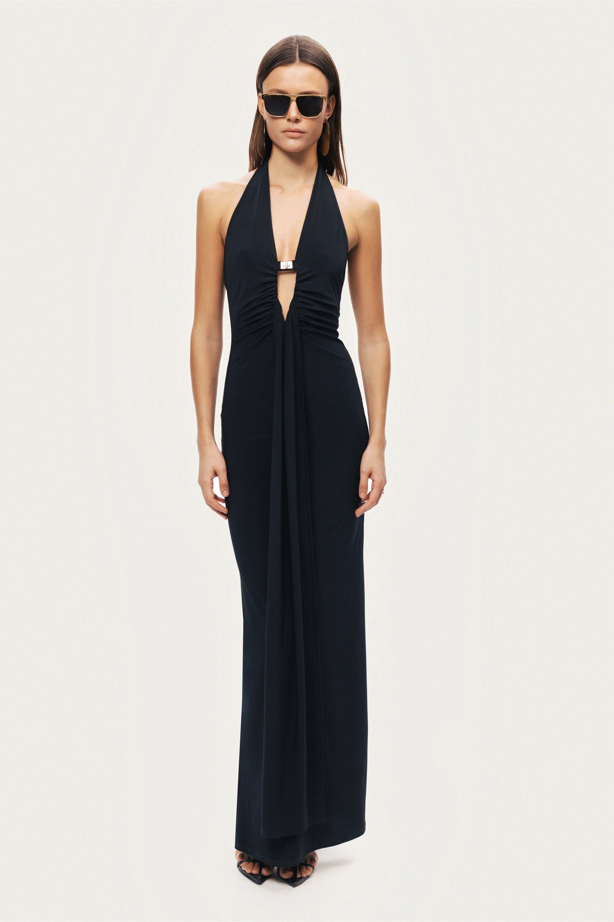 Halter Neck Cut-Out Maxi Dress – Nocturne