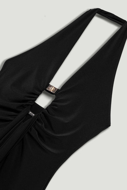 Halter Neck Cut-Out Maxi Dress